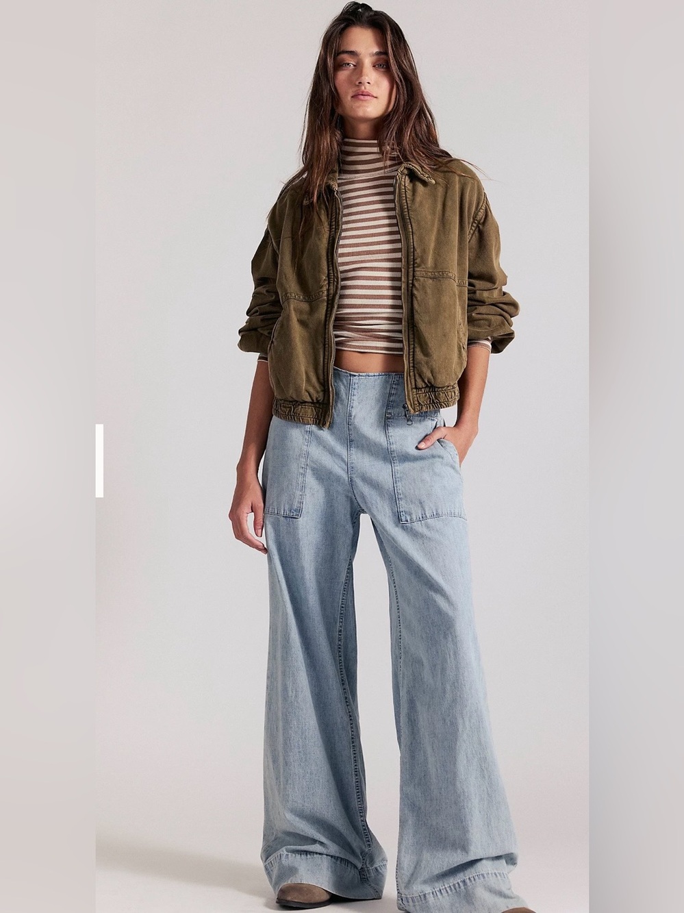 FREE PEOPLE BREEZY DUSK DENIM PULL ON JEANS SIZE XS!! LIKE NEW!!